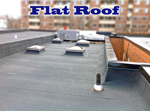 Flat roofing construction